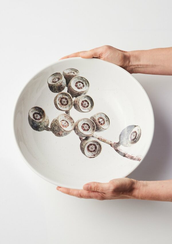 Macro Botanics ceramic bowl and vase set with Gumnut Star patterns by Angus & Celeste.