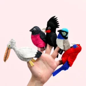 Finger Puppet Set - Colourful Australian Birds