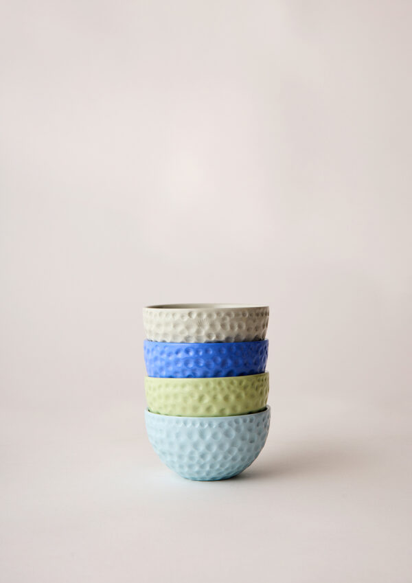 Angus & Celeste Pastel Pop Bowl Set – Honeydew Mix petite size, four pastel-coloured bowls in gift box.