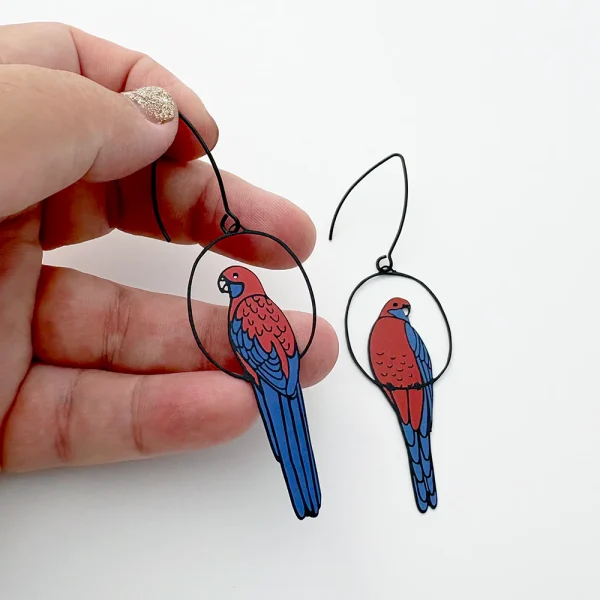 Crimson Rosella Earrings
