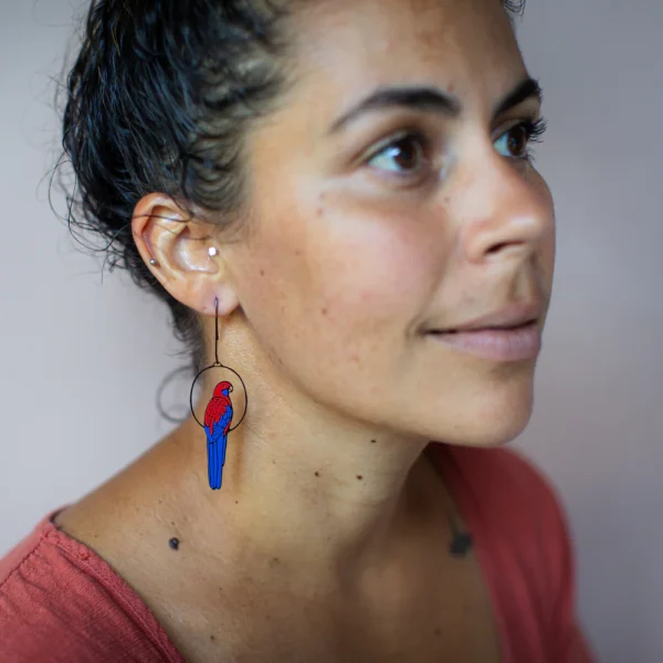 Crimson Rosella Earrings