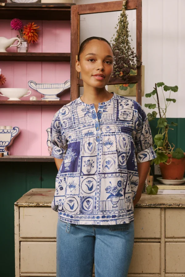 Gwen Blouse - Lyon Tile