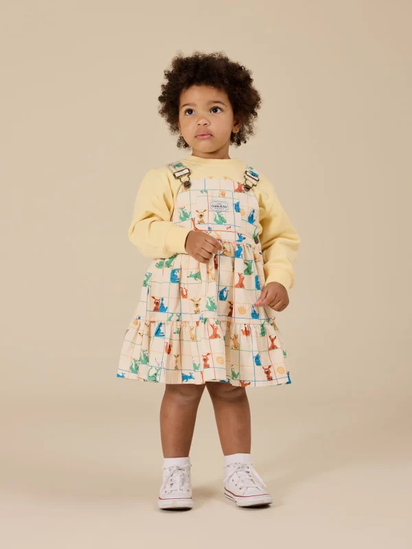 Hopscotch Tully Tiered Pinafore Dress