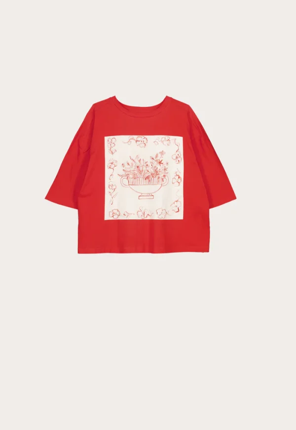 Tasmin Boxy Tee - Red Vase