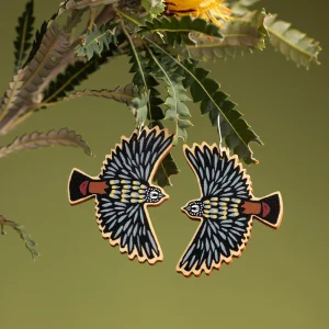 Flying Spotted Pardalote Earrings - Large