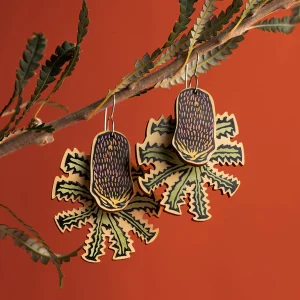 Banksia Seratta Earrings - Large Double Dangles