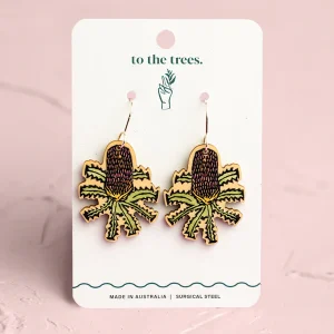 Banksia Seratta Earrings - Small Dangles