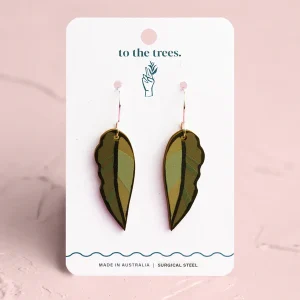 Gum Leaf Earrings - Small