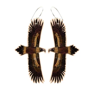 Flying Wedgetail Eagle Earrings - Large