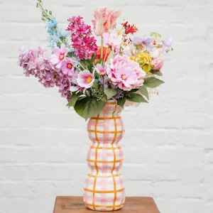 3 Tier Vase - Gingham