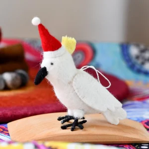 Felt Australian Cockatoo Christmas Ornament