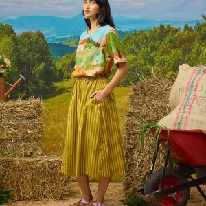 Anise Skirt - Landscape Stripe