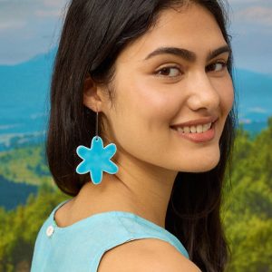 Everyday Earrings - Flowerburst Lake Blue