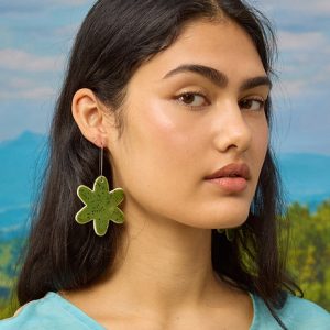 Everyday Earrings - Flowerburst Grass Green