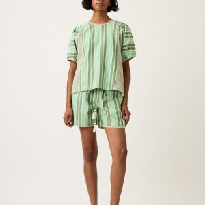 Jolene Top - Green Stripe