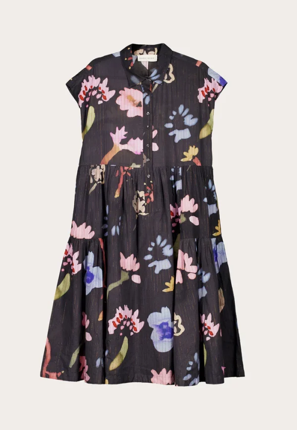 Maja Dress - Watercolour Charcoal