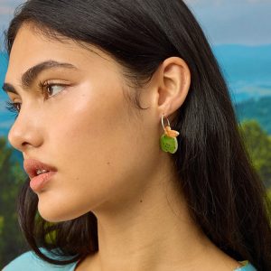 Mini Hoop Earrings -Apple