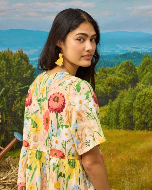 Mira Smock Dress - Flowers at the Gate