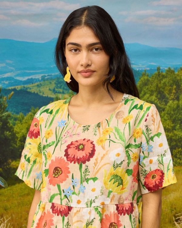 Mira Smock Dress - Flowers at the Gate