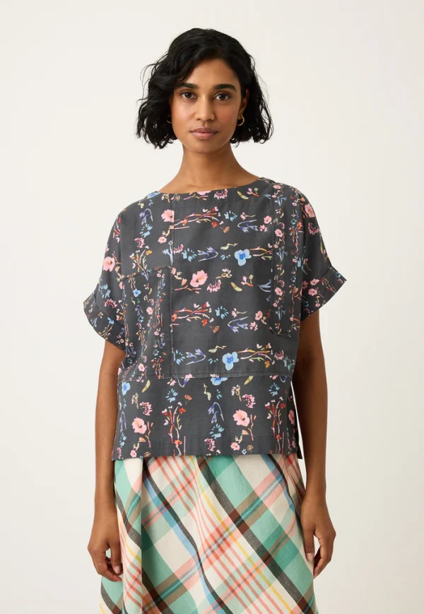 Dolman Top - Watercolour Charcoal