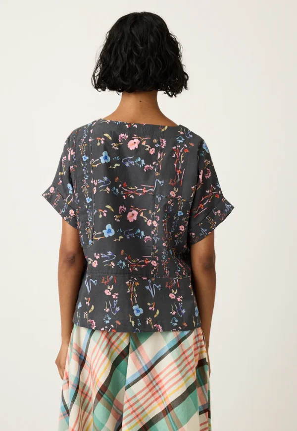 Dolman Top - Watercolour Charcoal