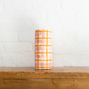 Large Gingham Vase