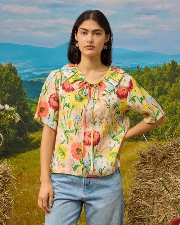 Ritta Blouse - Flowers at the Gate