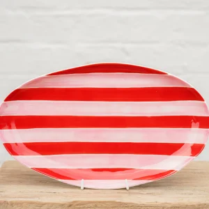 Small Oval Platter - Stripes