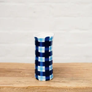 Small Gingham Vase