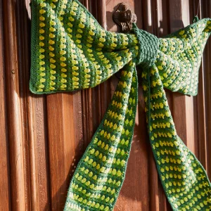 Sage & Clare Milania Giant Bow – large cotton crochet Christmas bow decoration