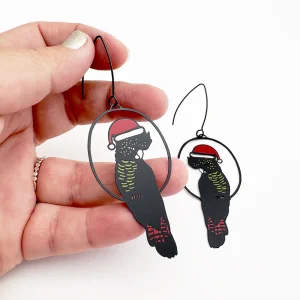 Christmas Red Tailed Cockatoos in Black/Red/Yellow