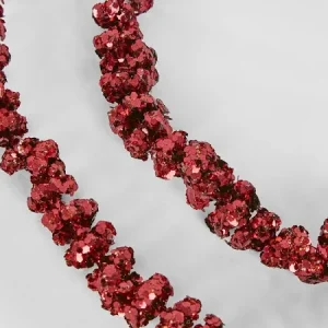 Shimmer Garland Red – metallic red foil garland for festive decoration