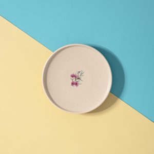 Wax Flowers Dessert Plate 16cm