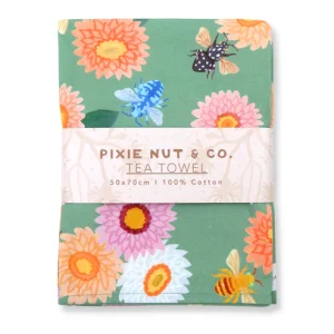 Australian Tea Towel - Strawflower and Native Bees
