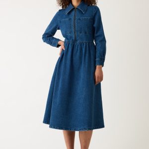 Myra Dress - Dark Wash
