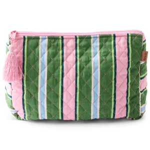 Cactus Stripe Quilted Toiletry Purse