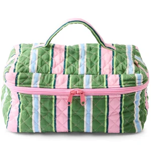 Cactus Stripe Quilted Toiletry Case
