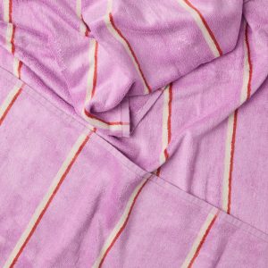 Lavender Field Stripe Bamboo Terry Baby Towel