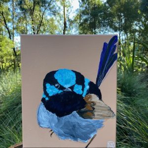 'Fletcher' 30cm x 25cm Fairy-wren Painting