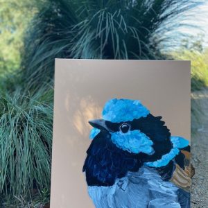 'Frank' 76cm x 60.5cm Fairy Wren Painting