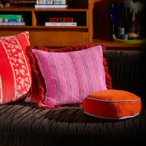 Nicolette Woven Cushion - Pansy