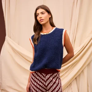 Eleni Knit Vest - Ink