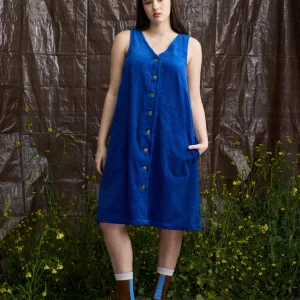 Lottie Dress - Cobalt Corduroy