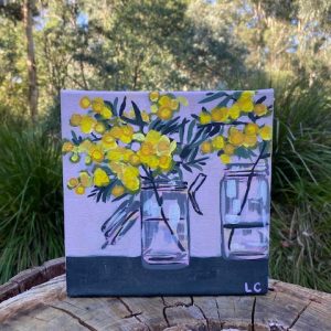 Lilac Wattle Original Artwork 20cm x 20cm