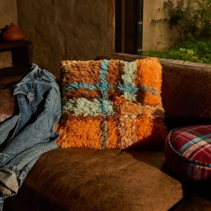 Frances Shag Cushion - Sable