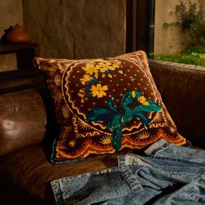 Marnie Velvet Cushion - Umber