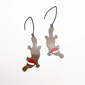 Christmas Platypus Earrings