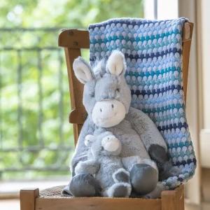 Confetti Stripe Baby Blanket - Blue