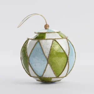 Diamond Hand Painted Capiz Bauble