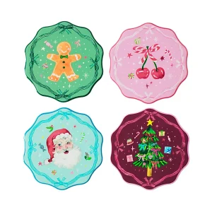 Fa la la Scallop Ceramic Coaster 10.5cm Set of 4